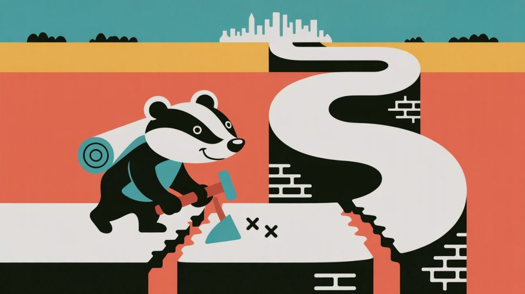The Broken Link Audit: How to Find and Fix Dead Ends on Your Website 1 a diligent and determined cartoon badger XnOXxb4aT GXCDsobczpaw jF0bM g9T4WOiT kcWWobg